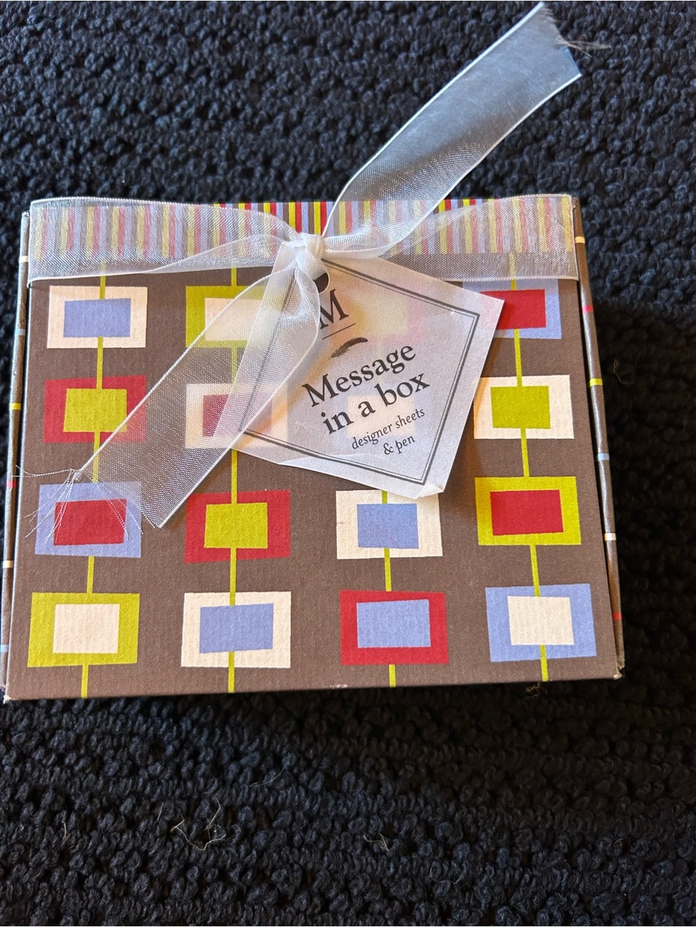 Message in a Box Designer Notes & Pen - Multicolor